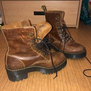 Dr Marten Brown Leona Boots